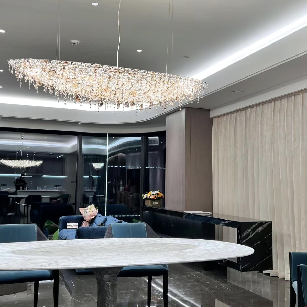 Zyrs kristal hanglamp