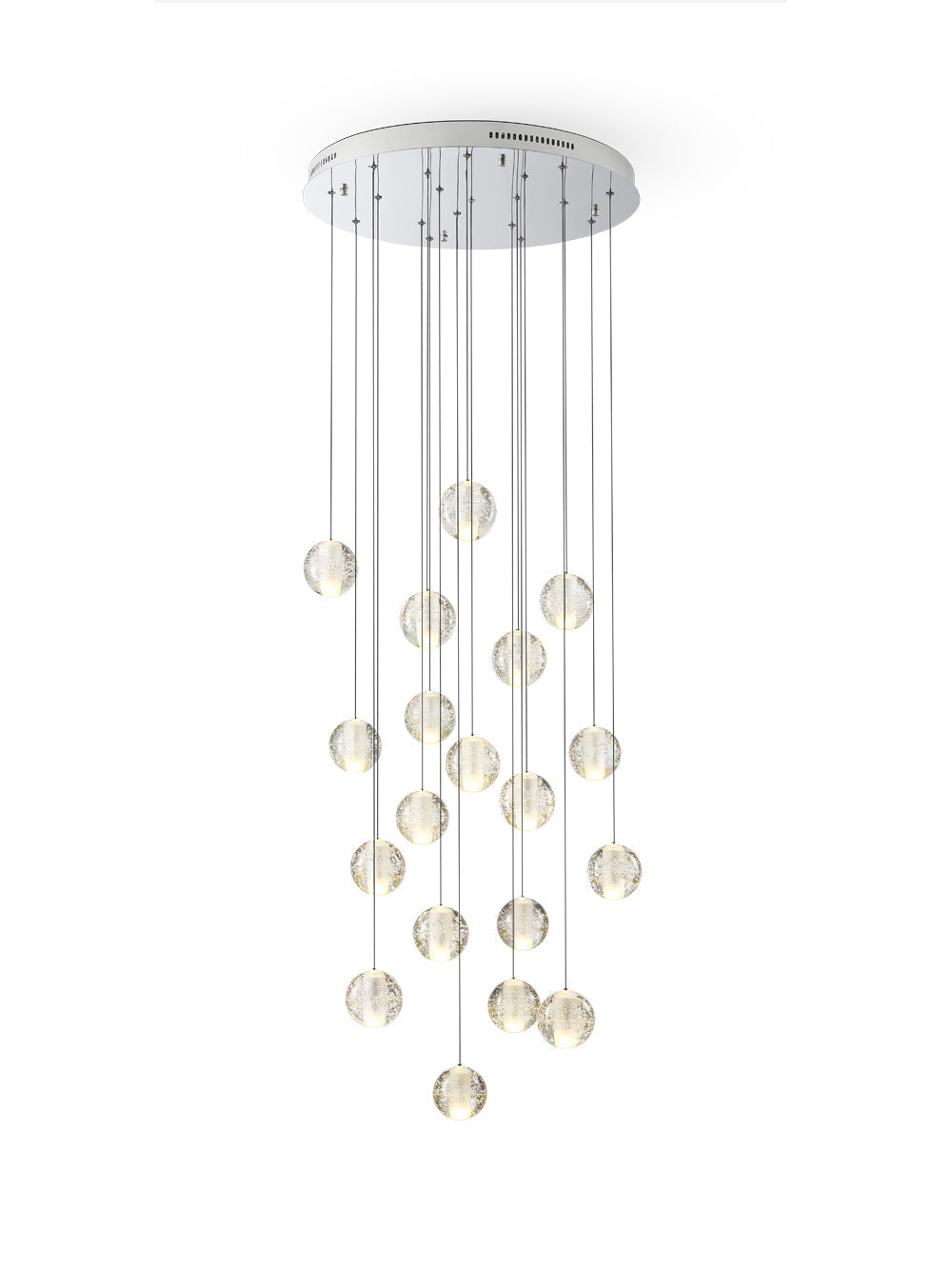 Kristallen bolcluster hanglamp