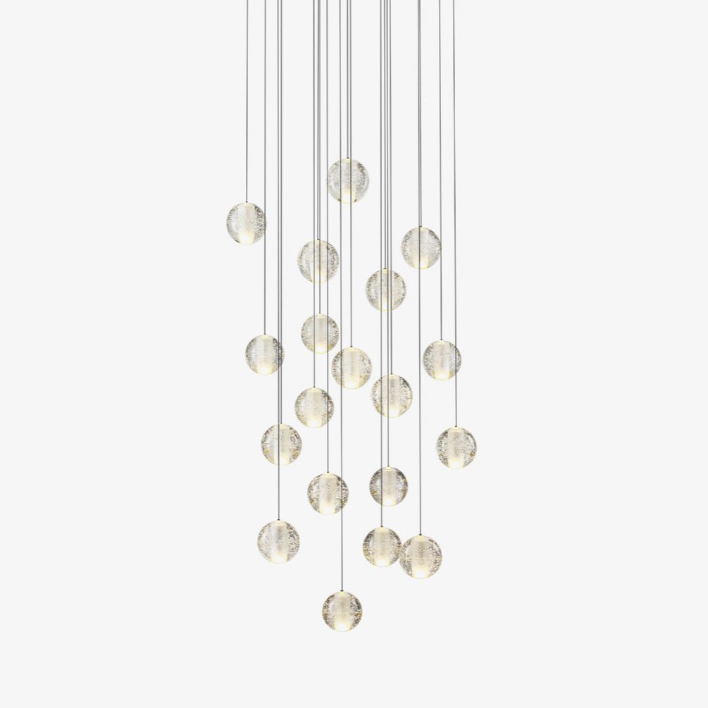 Kristallen bolcluster hanglamp