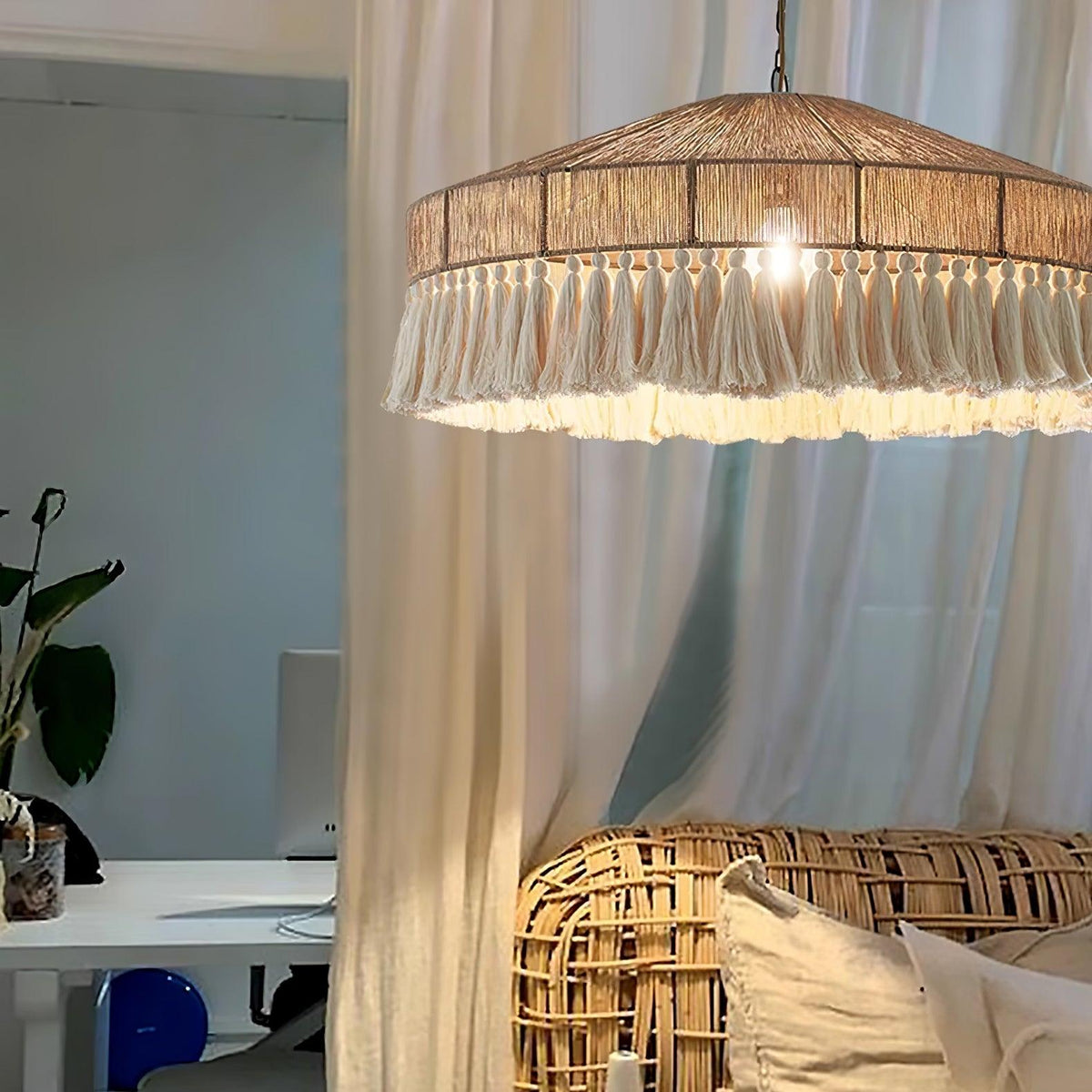 Ohev hanglamp van hemp-roep