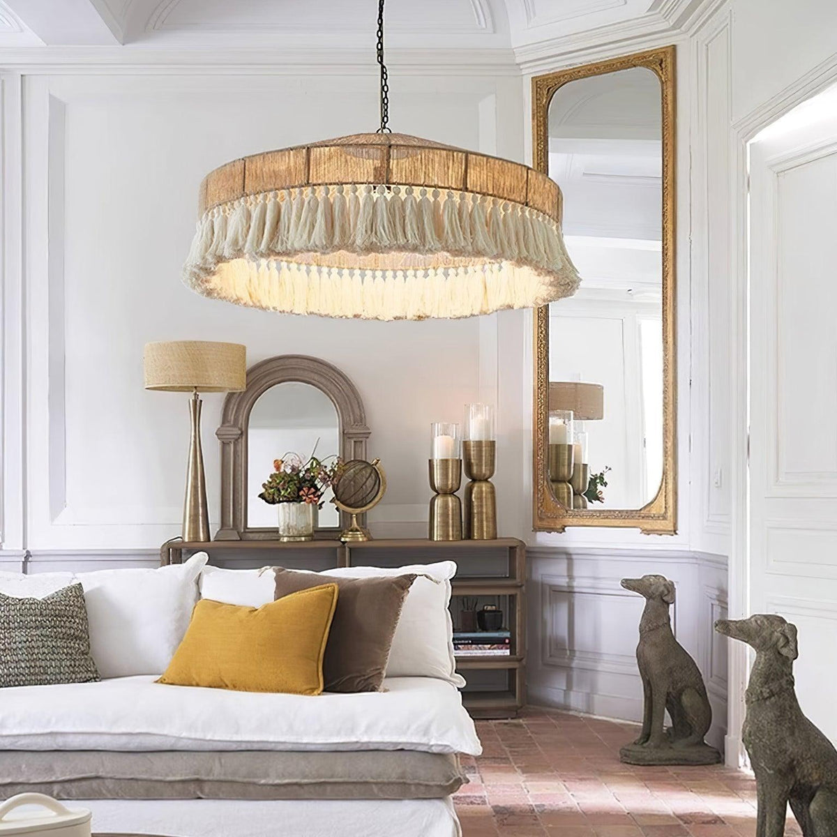 Ohev hanglamp van hemp-roep