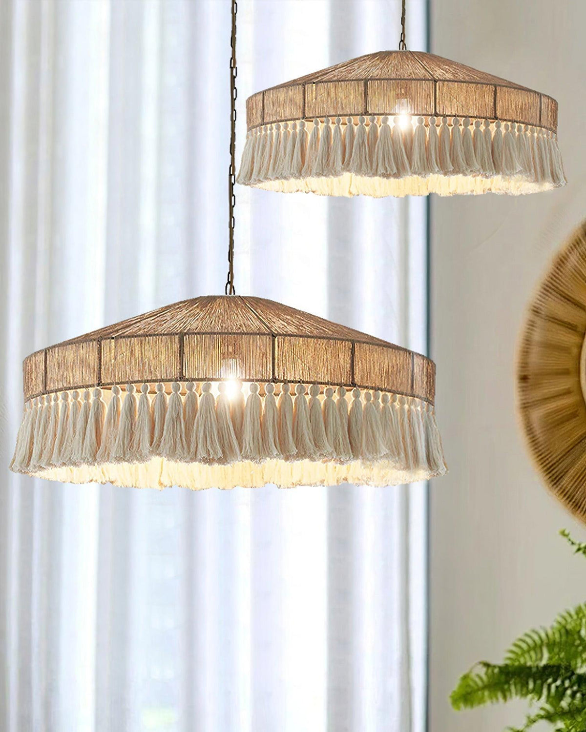 Ohev hanglamp van hemp-roep