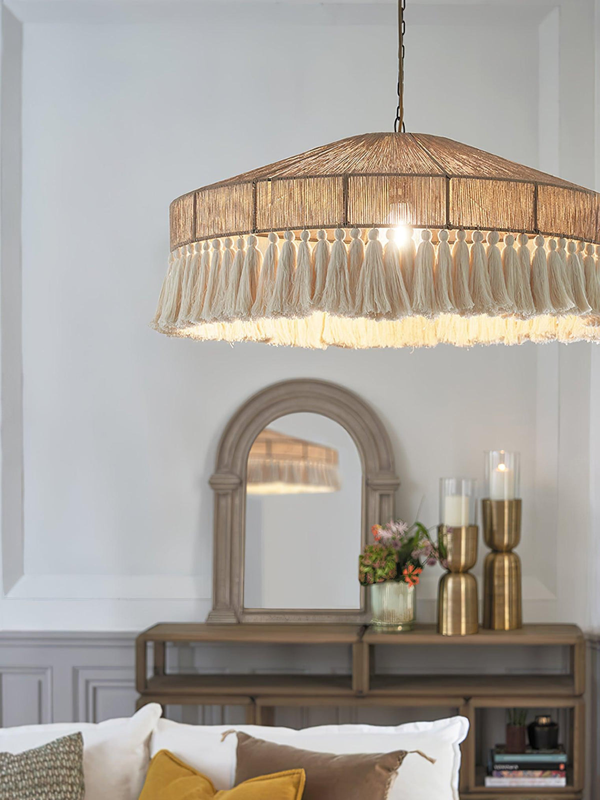 Ohev hanglamp van hemp-roep