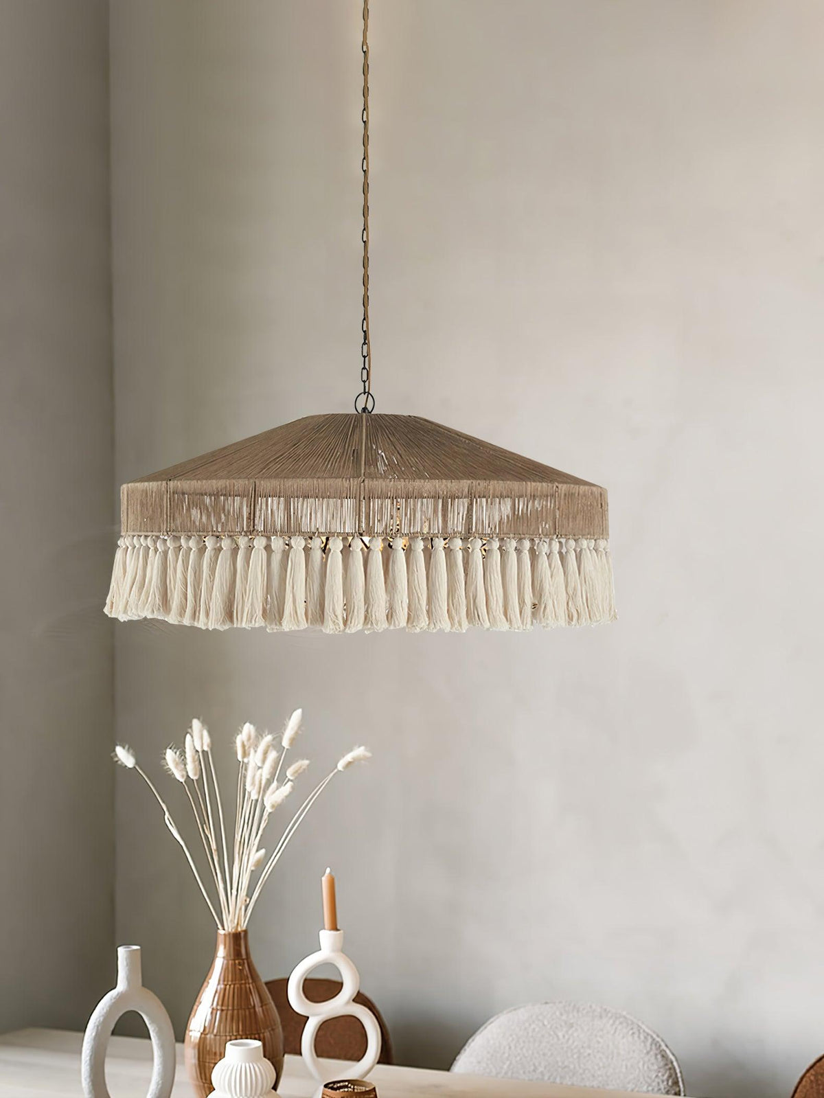 Ohev hanglamp van hemp-roep