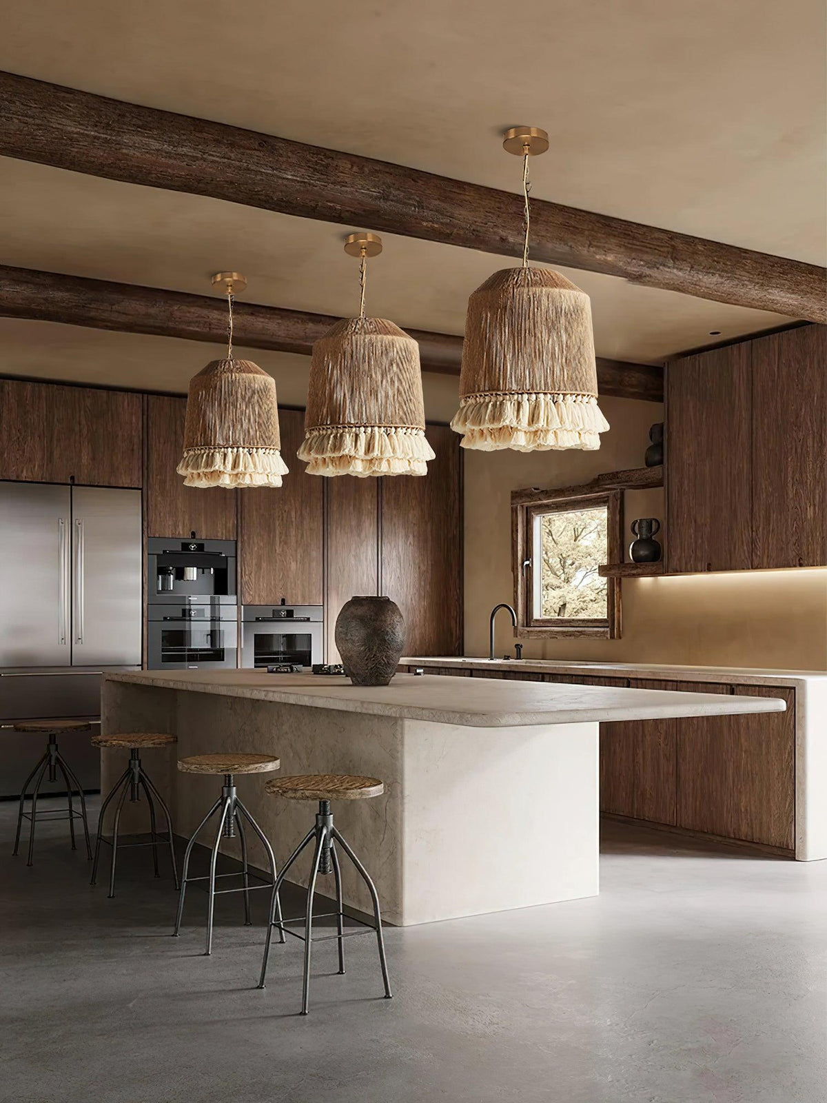 Serenenne hanglamp katoenen tasselletjes voor woonkamer