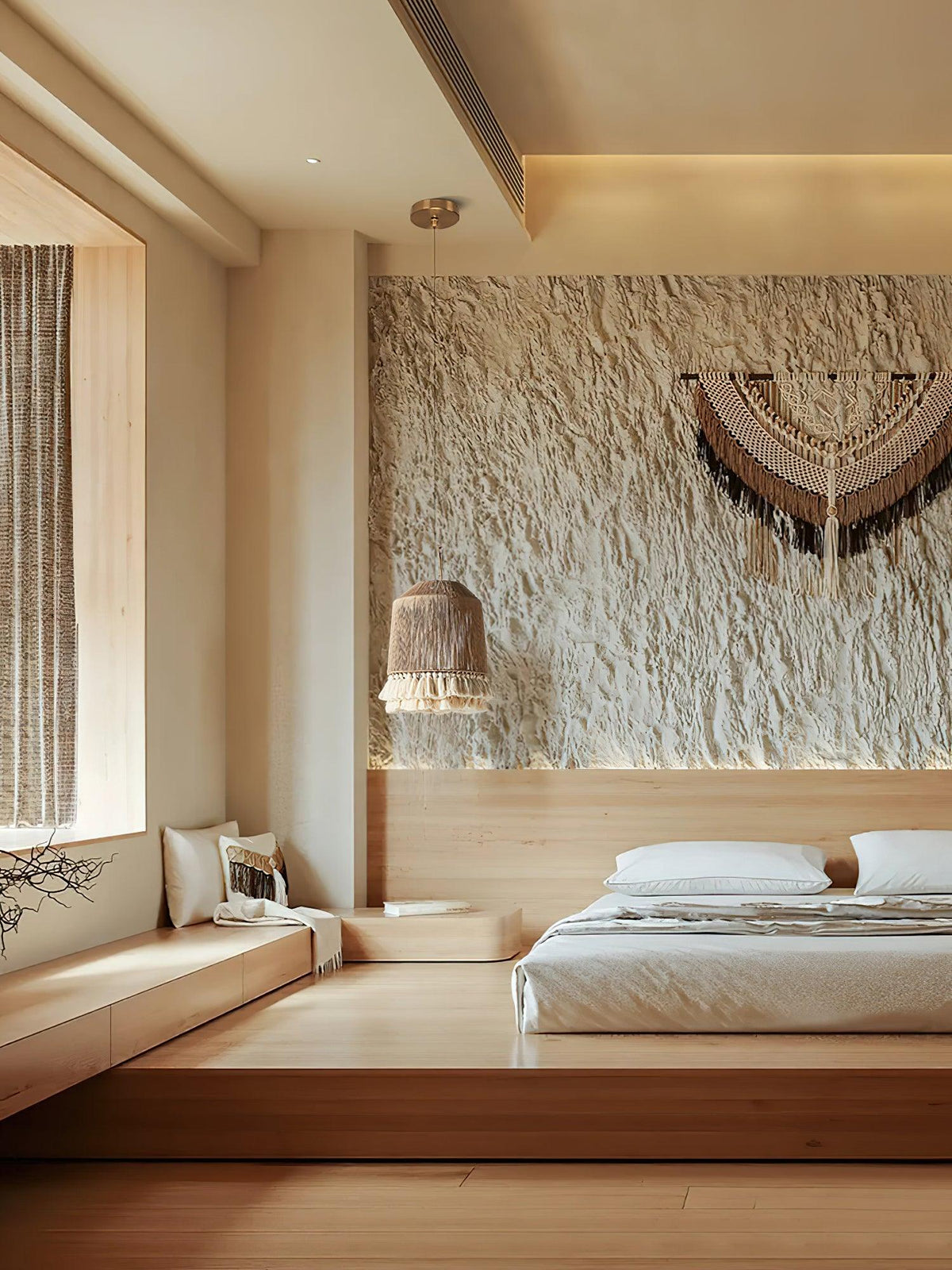 Serenenne hanglamp katoenen tasselletjes voor woonkamer