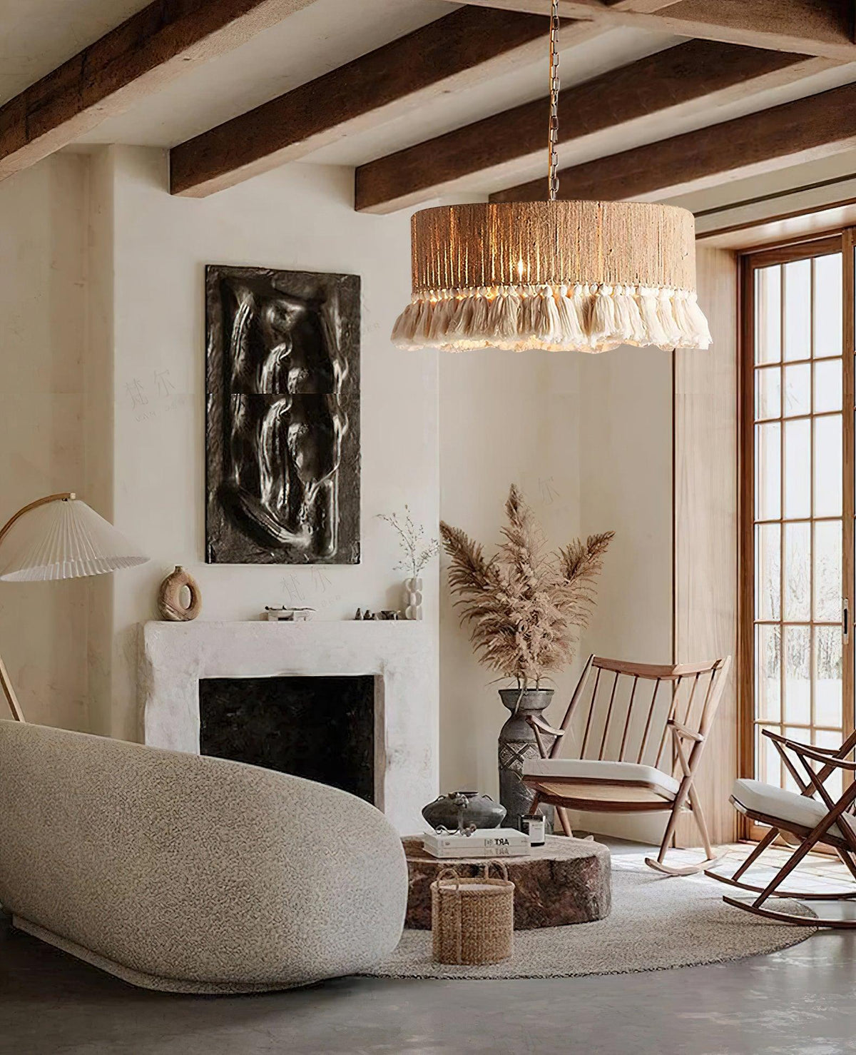 Serenenne hanglamp katoenen tasselletjes voor woonkamer