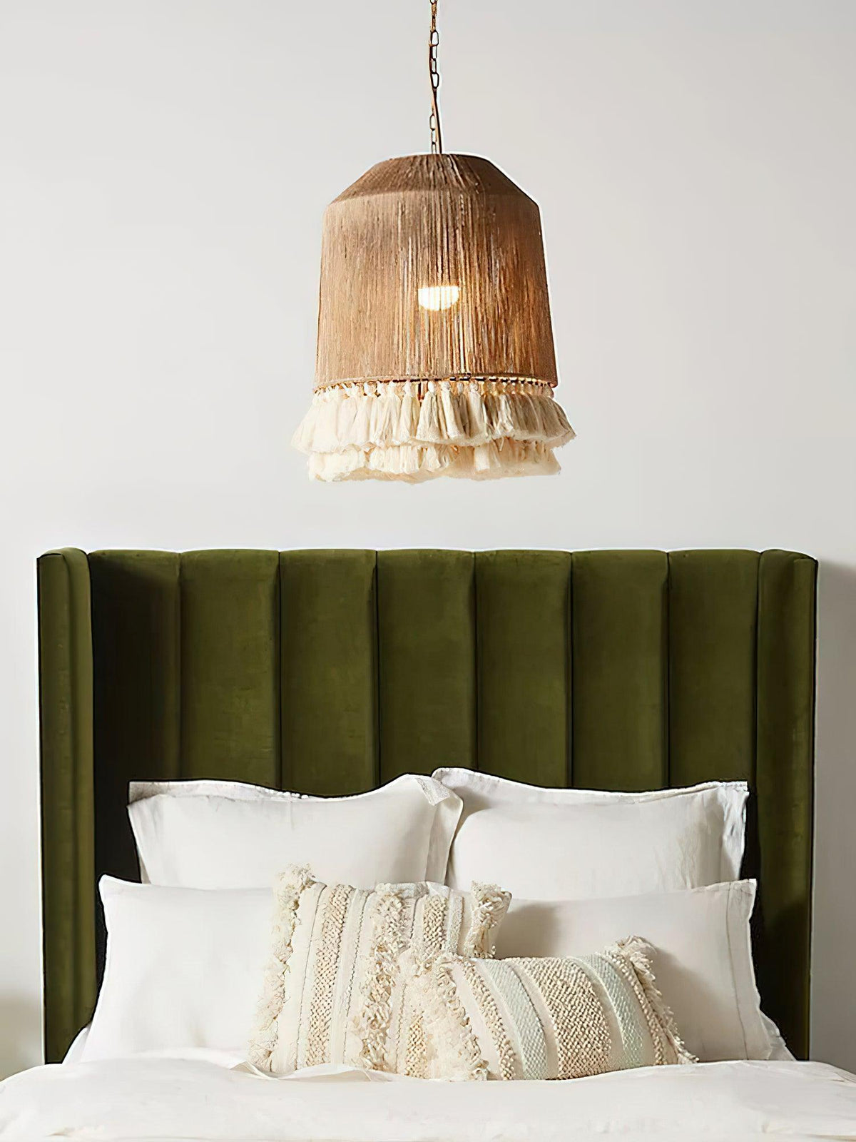 Serenenne hanglamp katoenen tasselletjes voor woonkamer