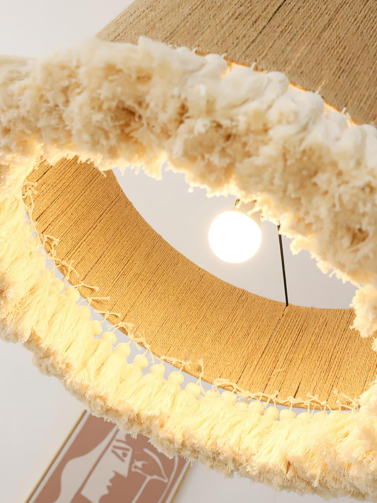 Serenenne hanglamp katoenen tasselletjes voor woonkamer