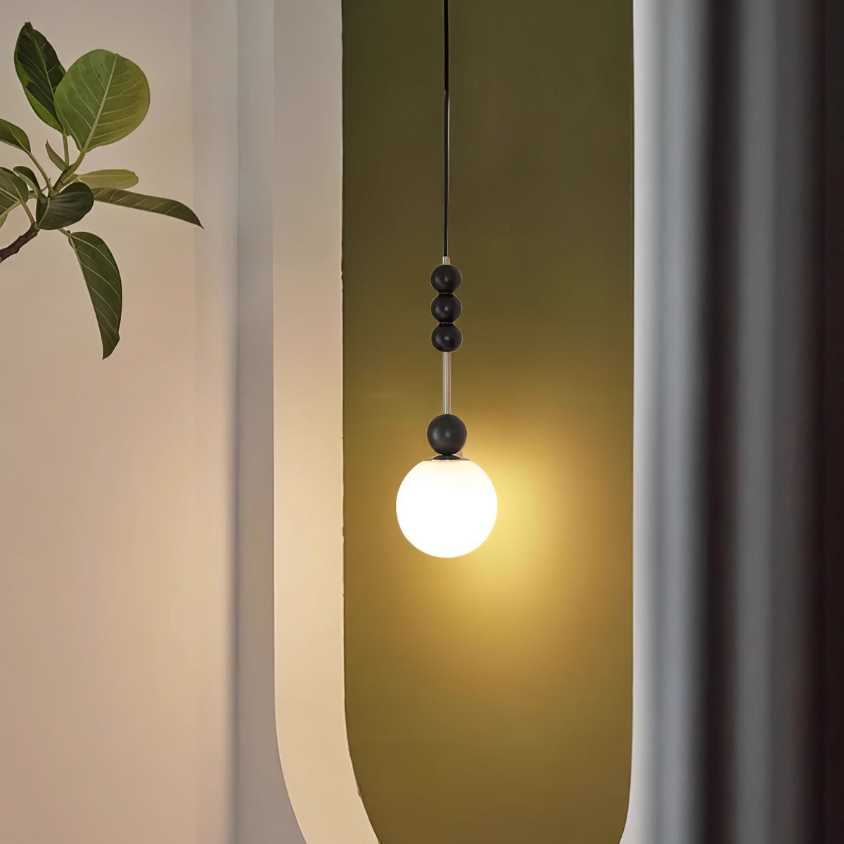 Miraleth Minimalistische hanglamp van walnoot