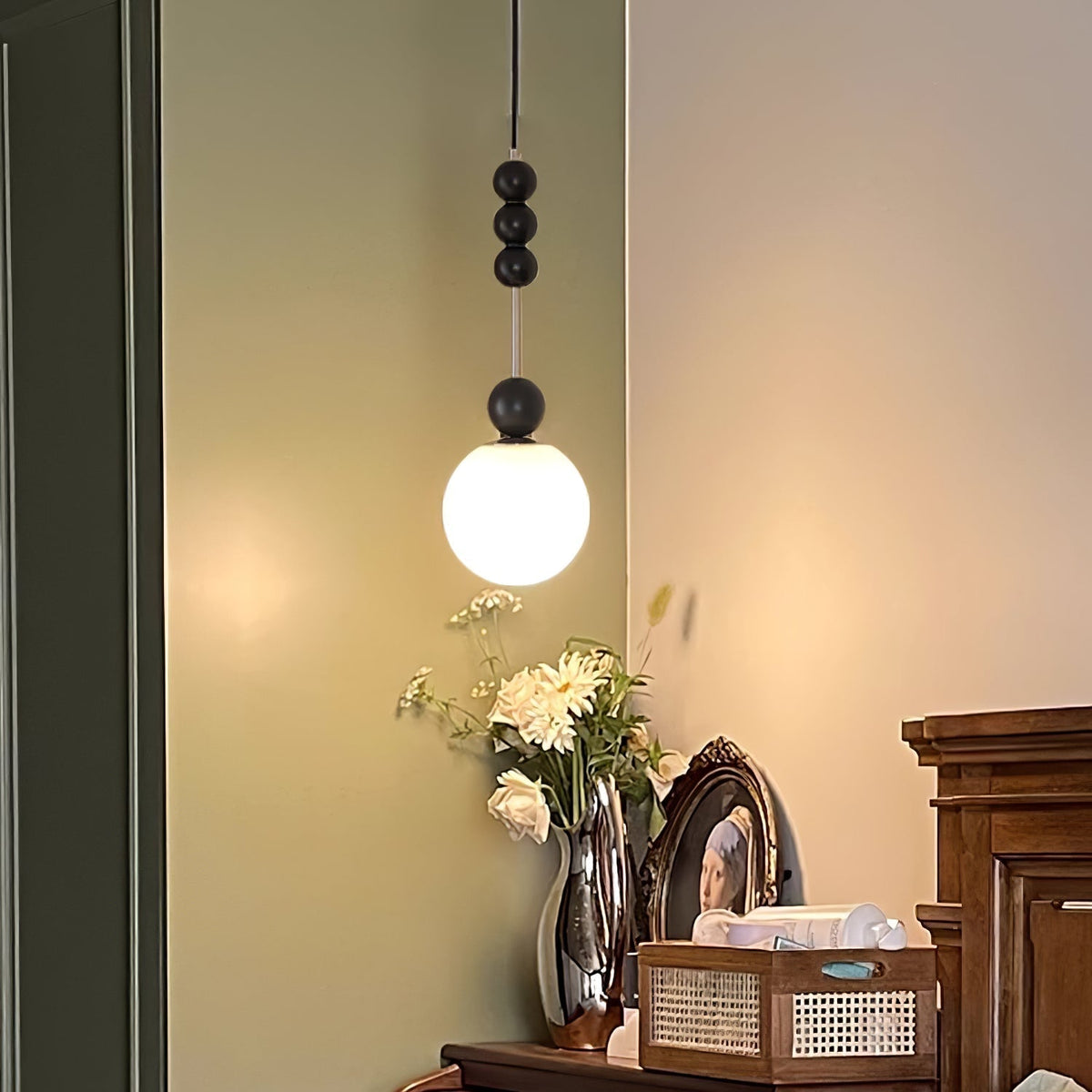 Miraleth Minimalistische hanglamp van walnoot