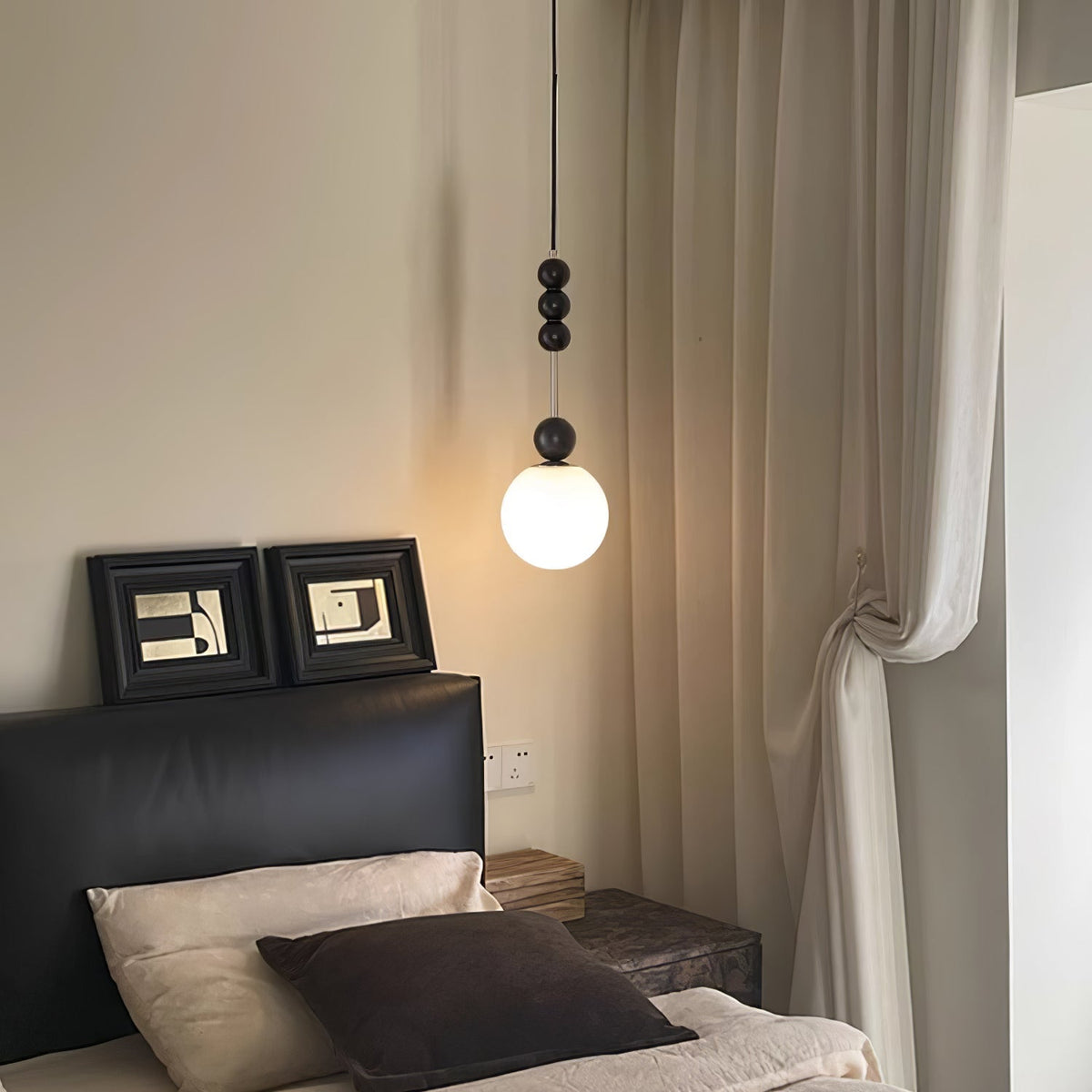 Miraleth Minimalistische hanglamp van walnoot
