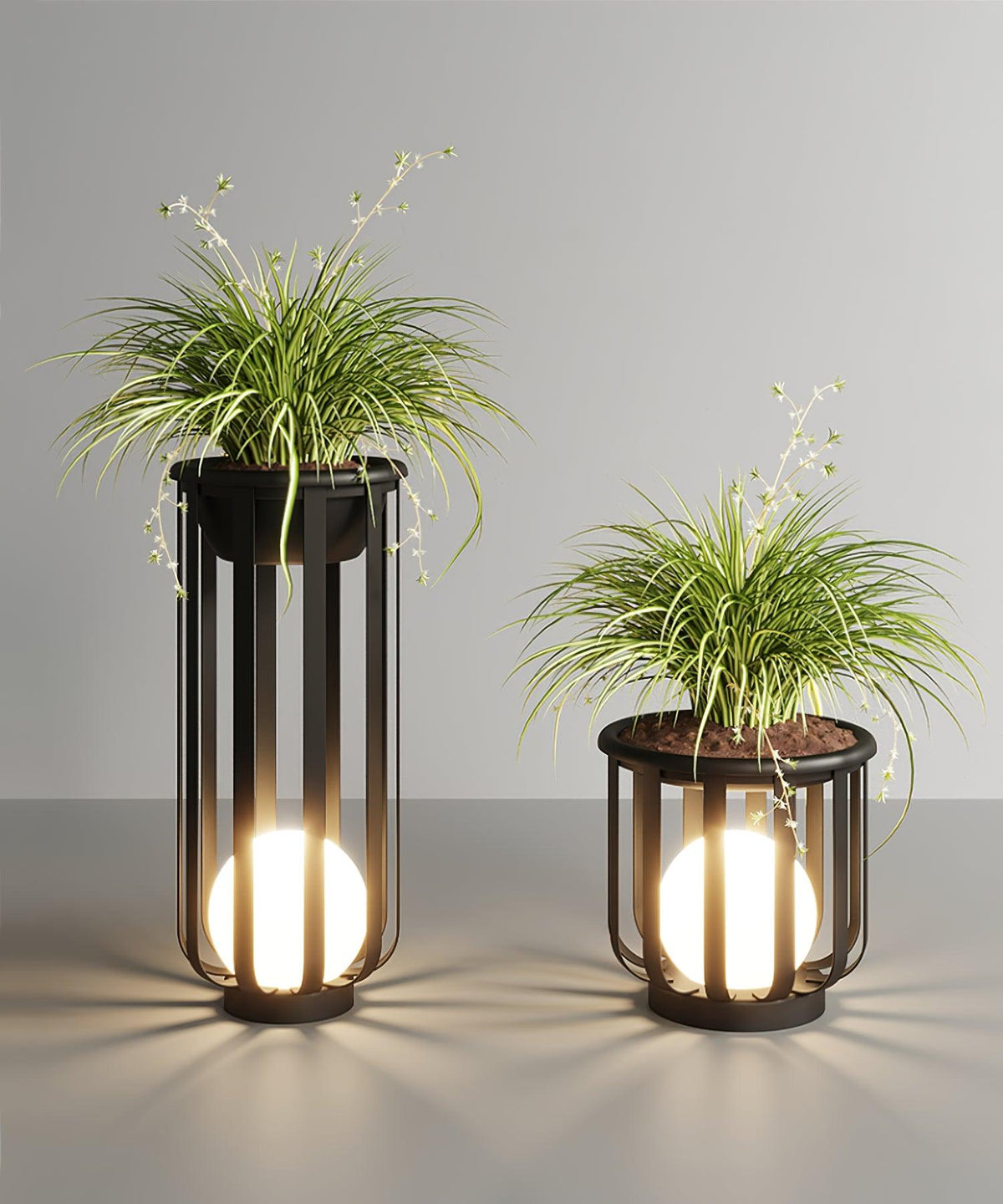 Tera vloerlamp van staal en acryl