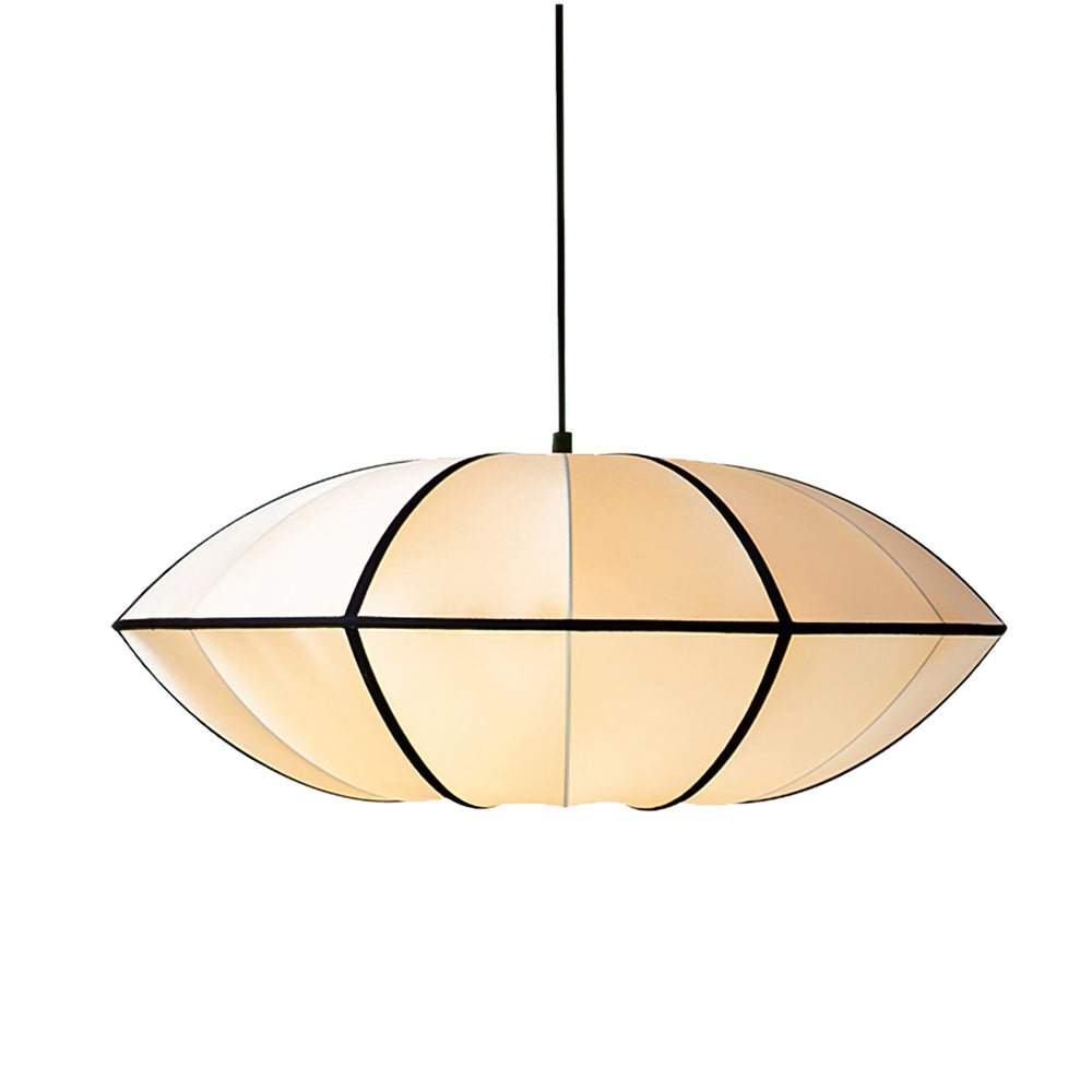 Inez hanglamp van stof met futuristisch ontwerp