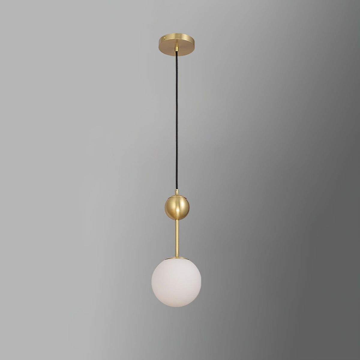 Fird hanglamp van messing en glas