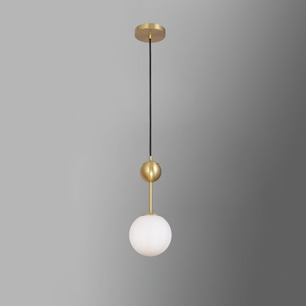 Fird hanglamp van messing en glas