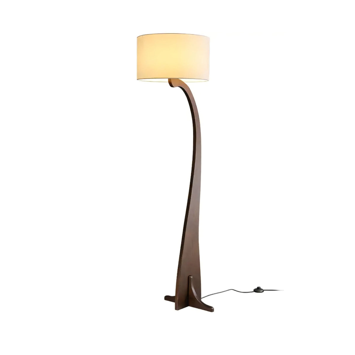 Viraineria vloerlamp met Noorse houten boog