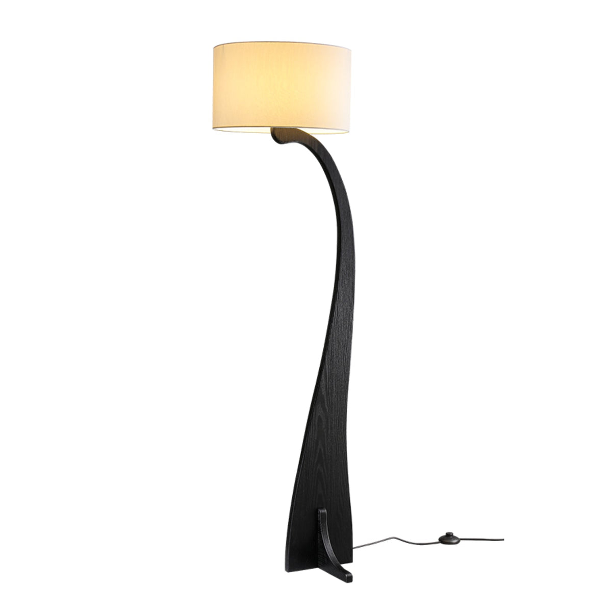 Viraineria vloerlamp met Noorse houten boog