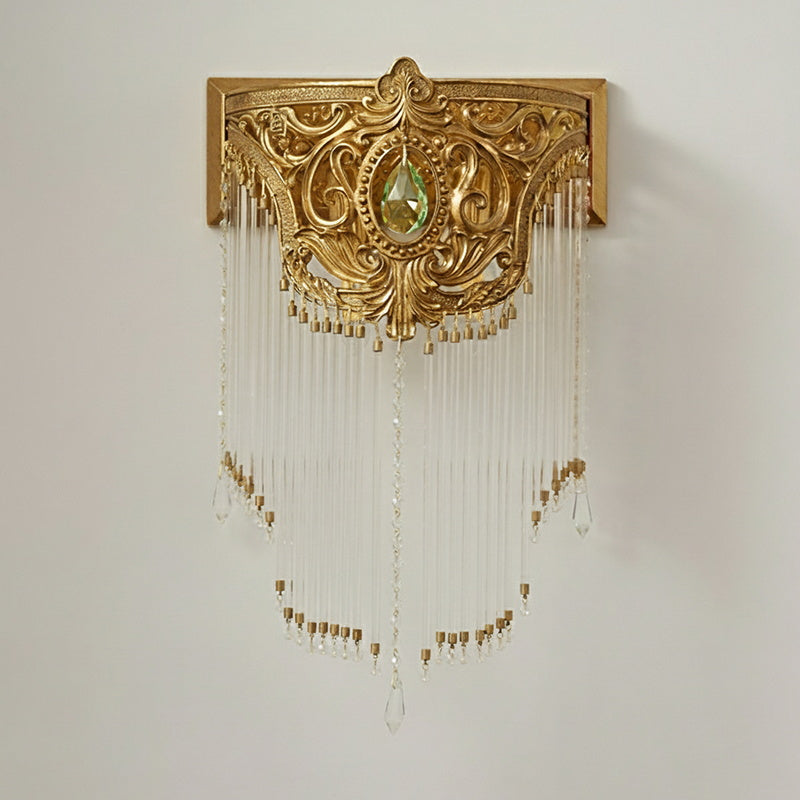 Bow Tie Goudkleurige Kristallen Fringe wandlamp