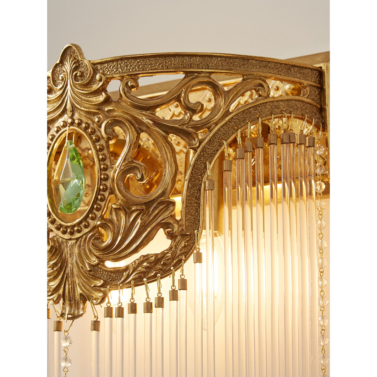 Bow Tie Goudkleurige Kristallen Fringe wandlamp