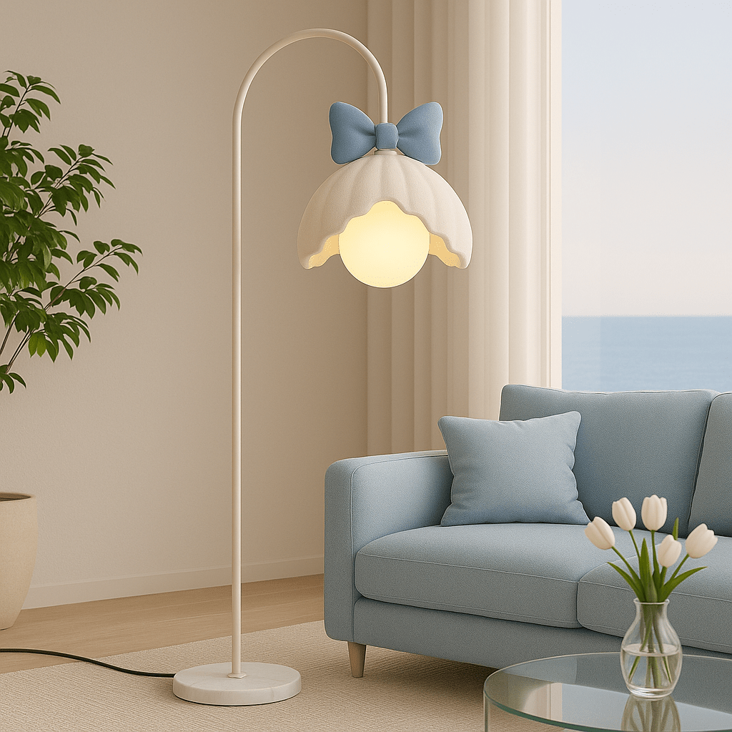 Bow Trim Bloemblaadje-Lampenkap vloerlamp