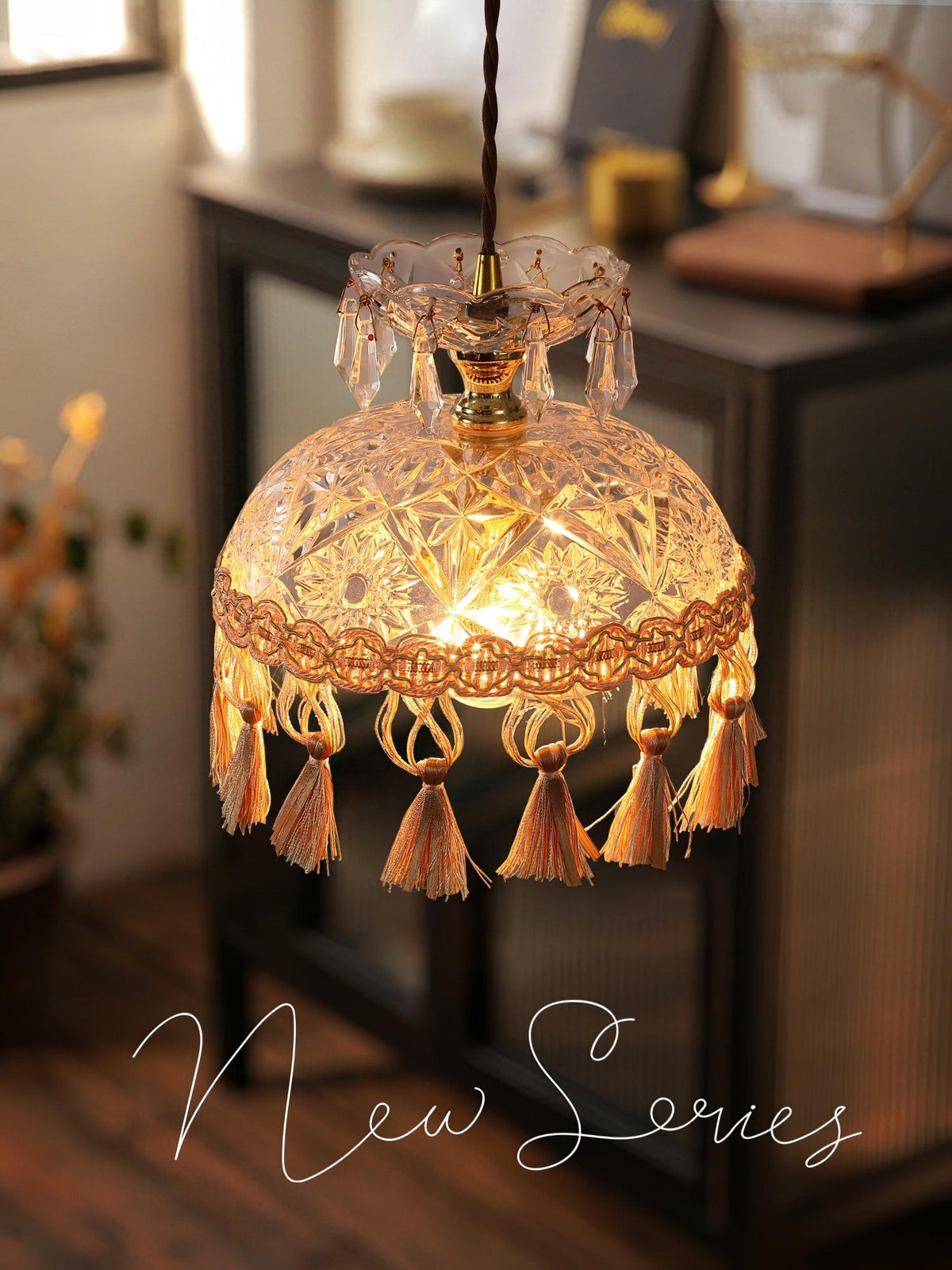 Devel messing glazen luxe hanglamp