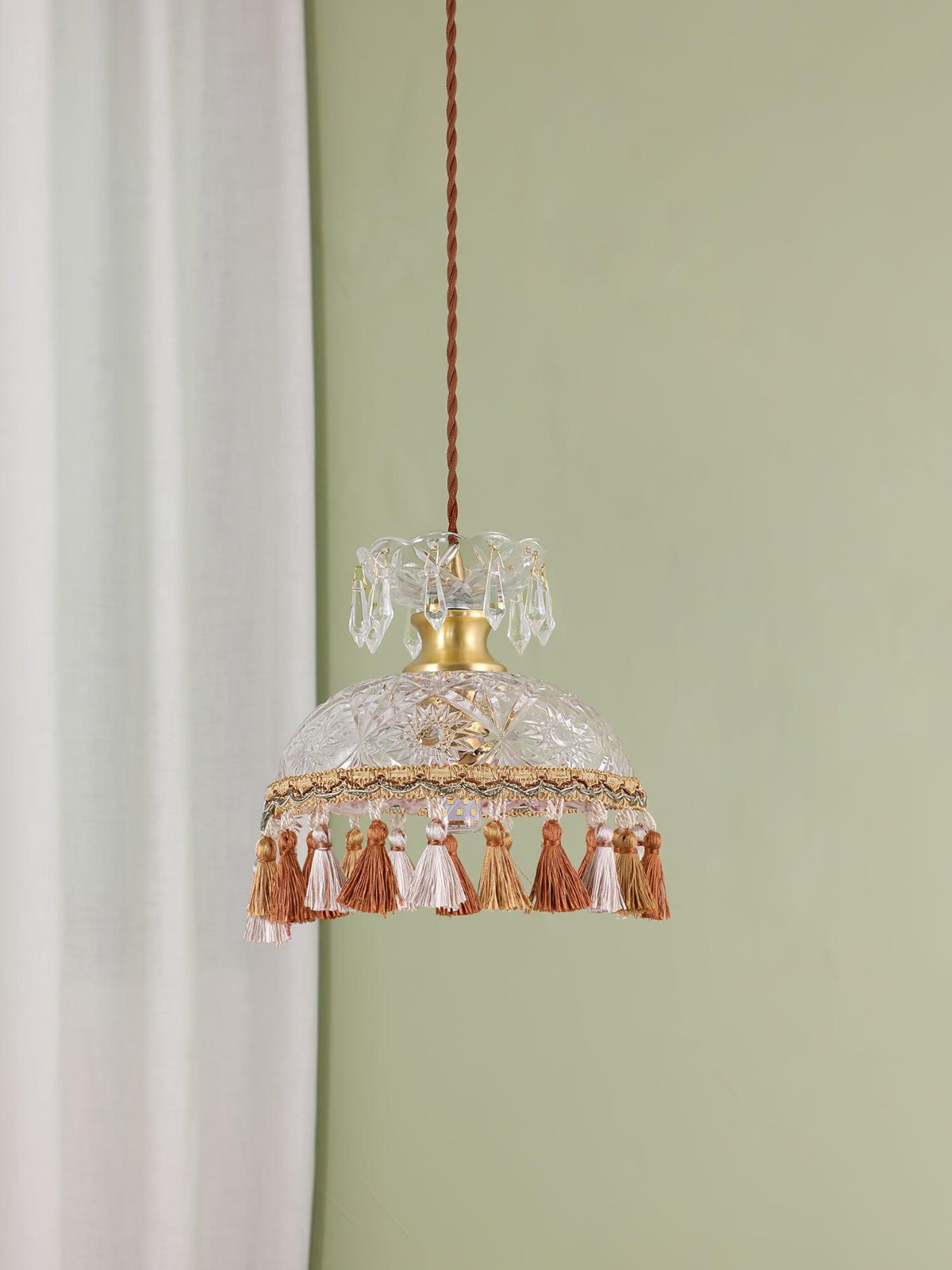 Devel messing glazen luxe hanglamp