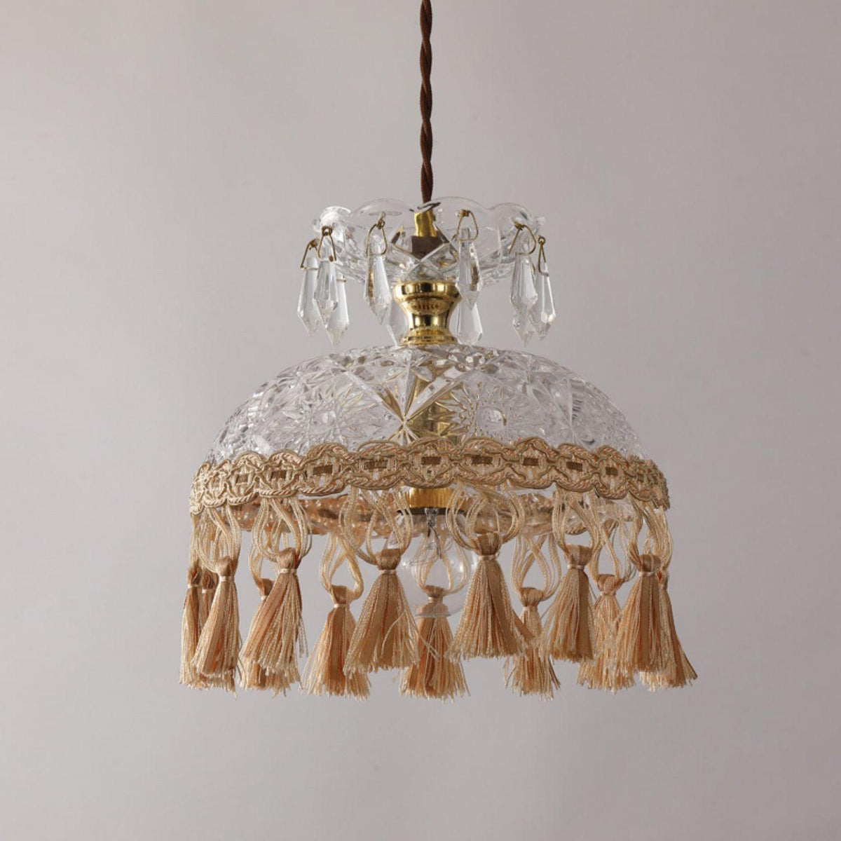 Devel messing glazen luxe hanglamp