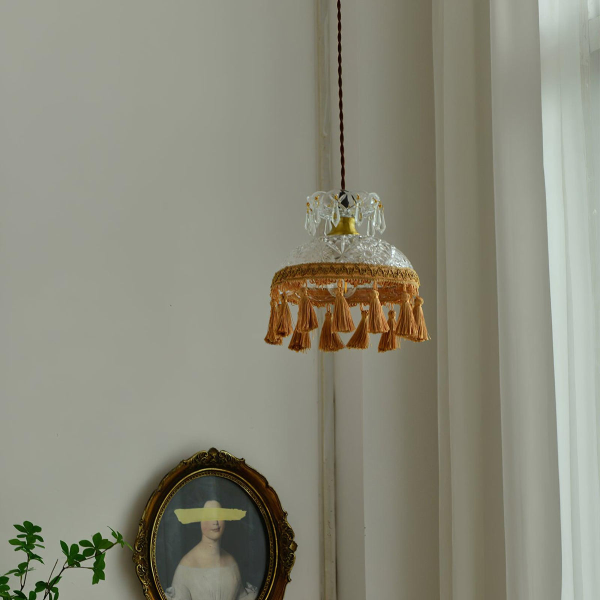 Devel messing glazen luxe hanglamp