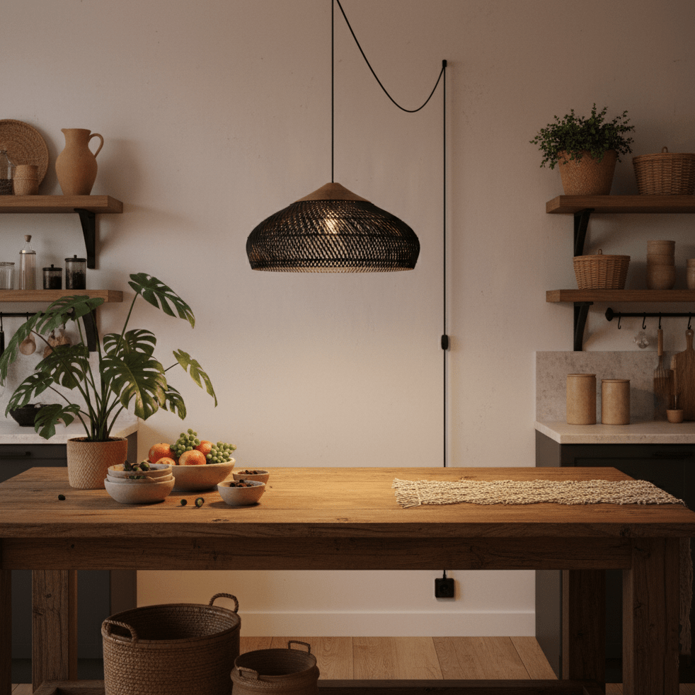 Braided Rotan hanglamp