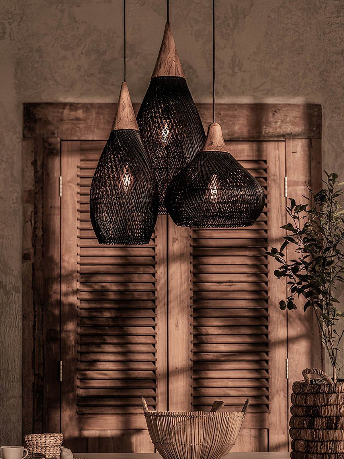 Braided Rotan hanglamp
