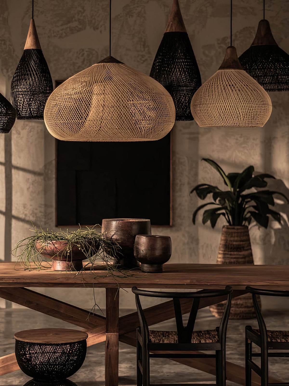 Braided Rotan hanglamp