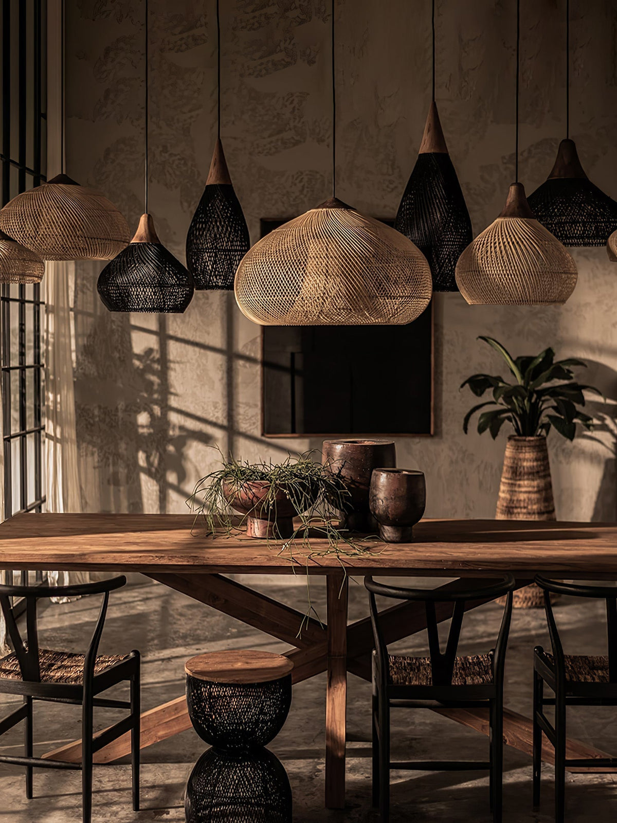 Braided Rotan hanglamp