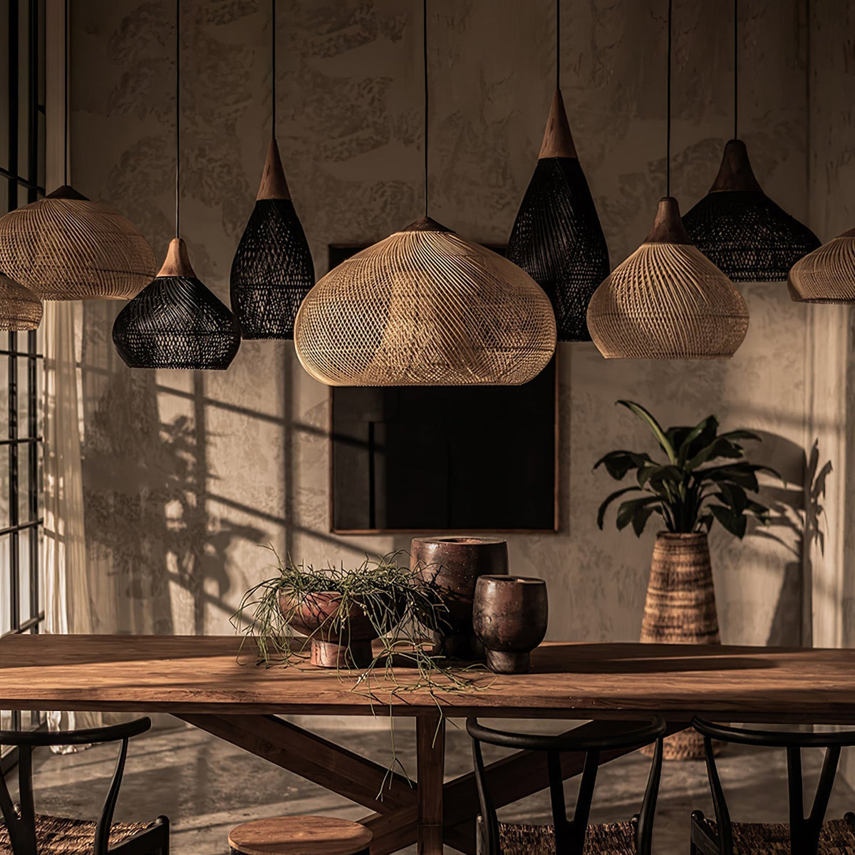 Braided Rotan hanglamp