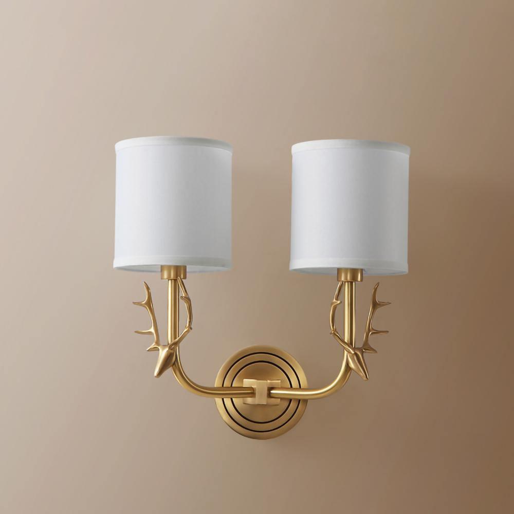 Auriviella elegantie Hertenhoofd wandlamp van messing