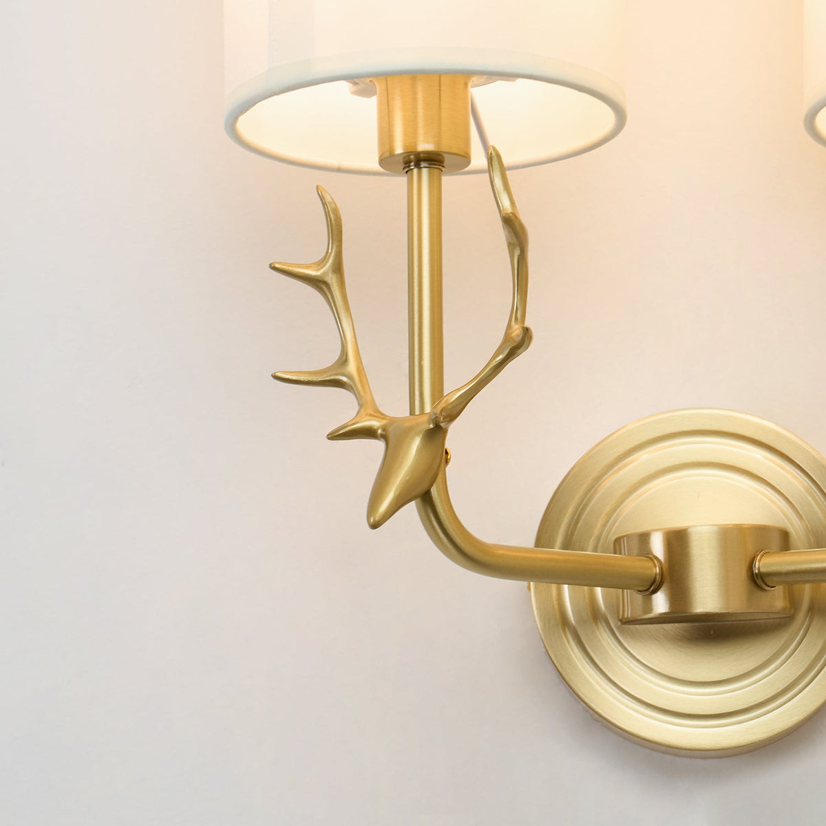Auriviella elegantie Hertenhoofd wandlamp van messing