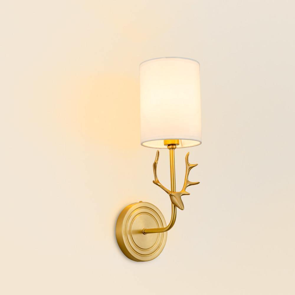 Auriviella elegantie Hertenhoofd wandlamp van messing