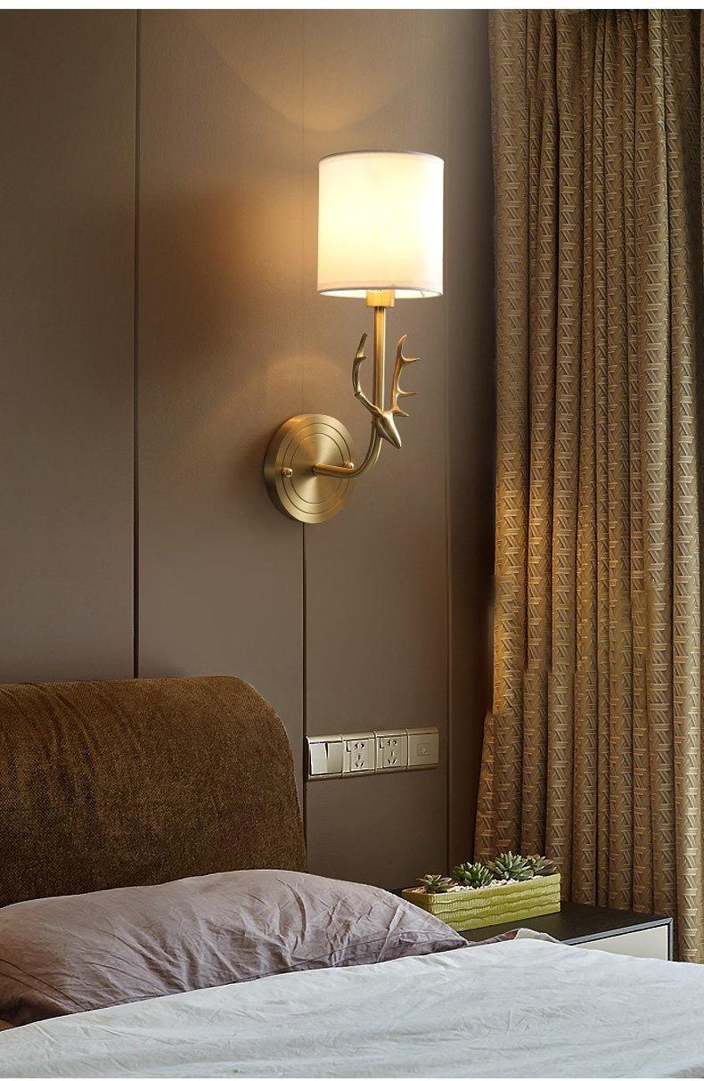Auriviella elegantie Hertenhoofd wandlamp van messing
