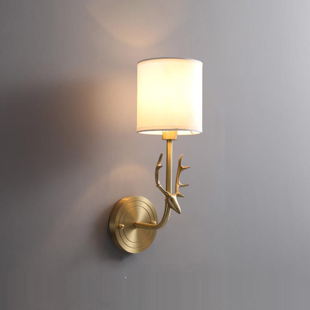 Auriviella elegantie Hertenhoofd wandlamp van messing