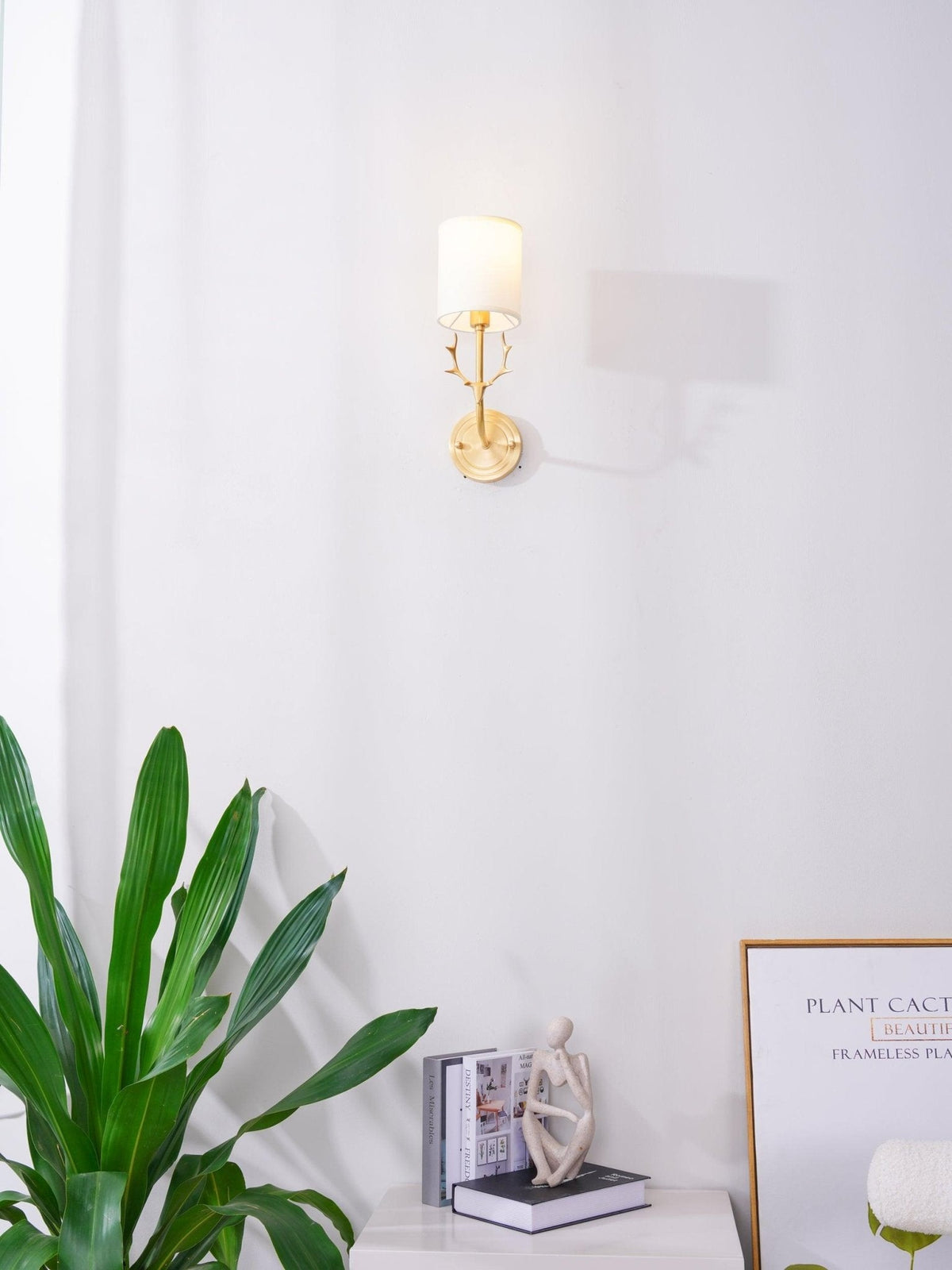 Auriviella elegantie Hertenhoofd wandlamp van messing