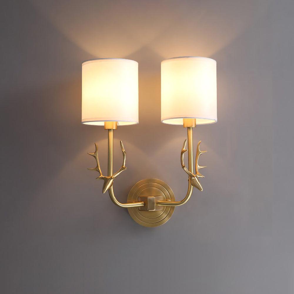Auriviella elegantie Hertenhoofd wandlamp van messing