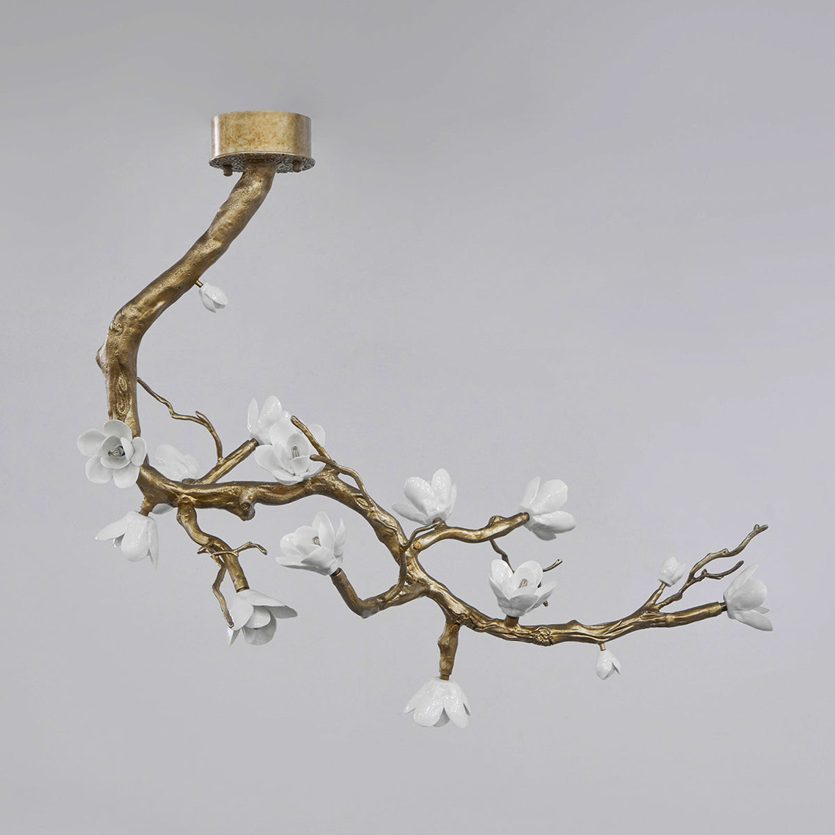 Solenira Kroonluchter messing Flower Branch Natural