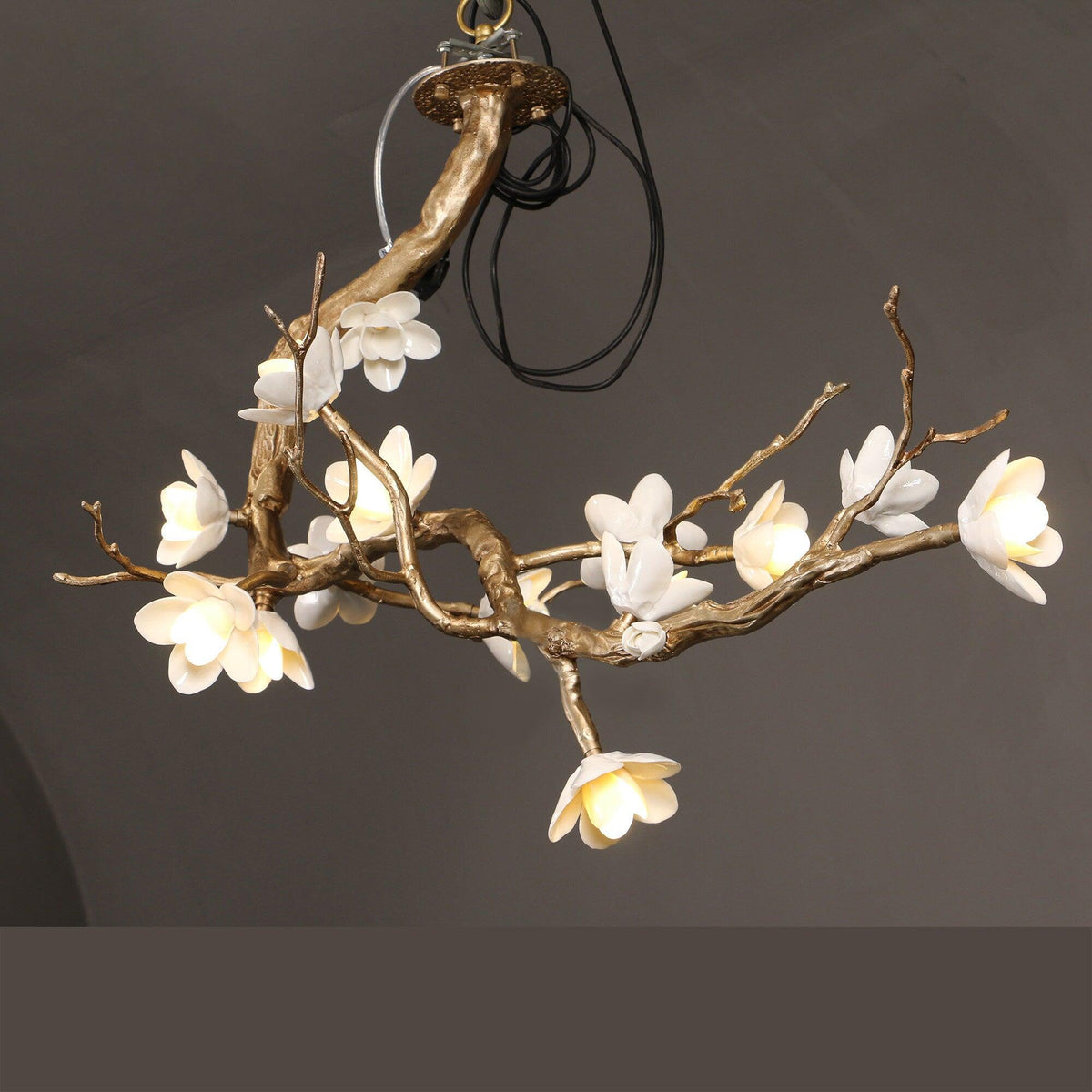Solenira Kroonluchter messing Flower Branch Natural
