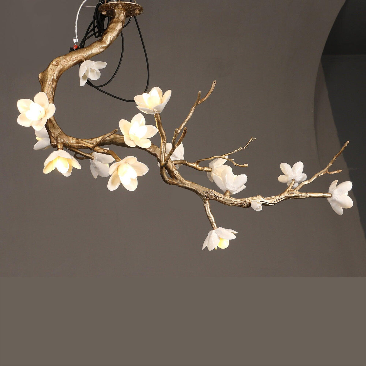 Solenira Kroonluchter messing Flower Branch Natural