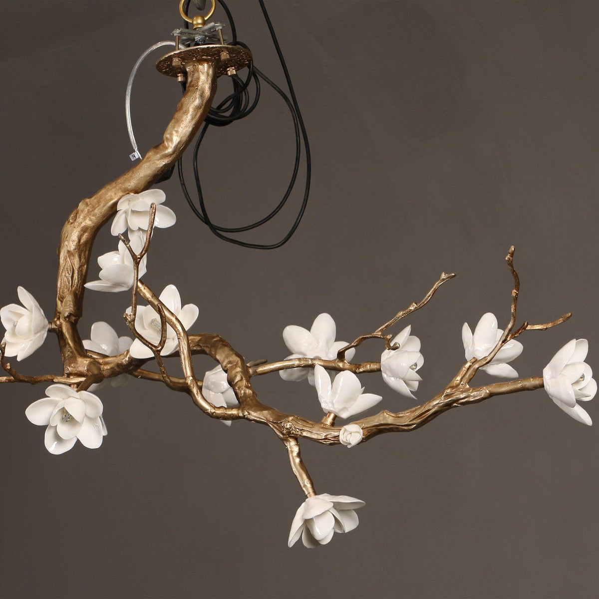 Solenira Kroonluchter messing Flower Branch Natural