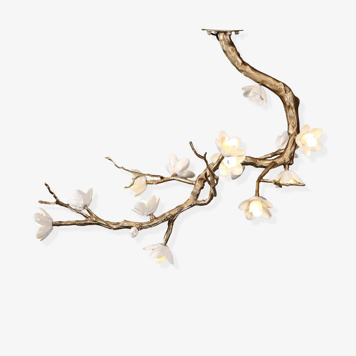 Solenira Kroonluchter messing Flower Branch Natural