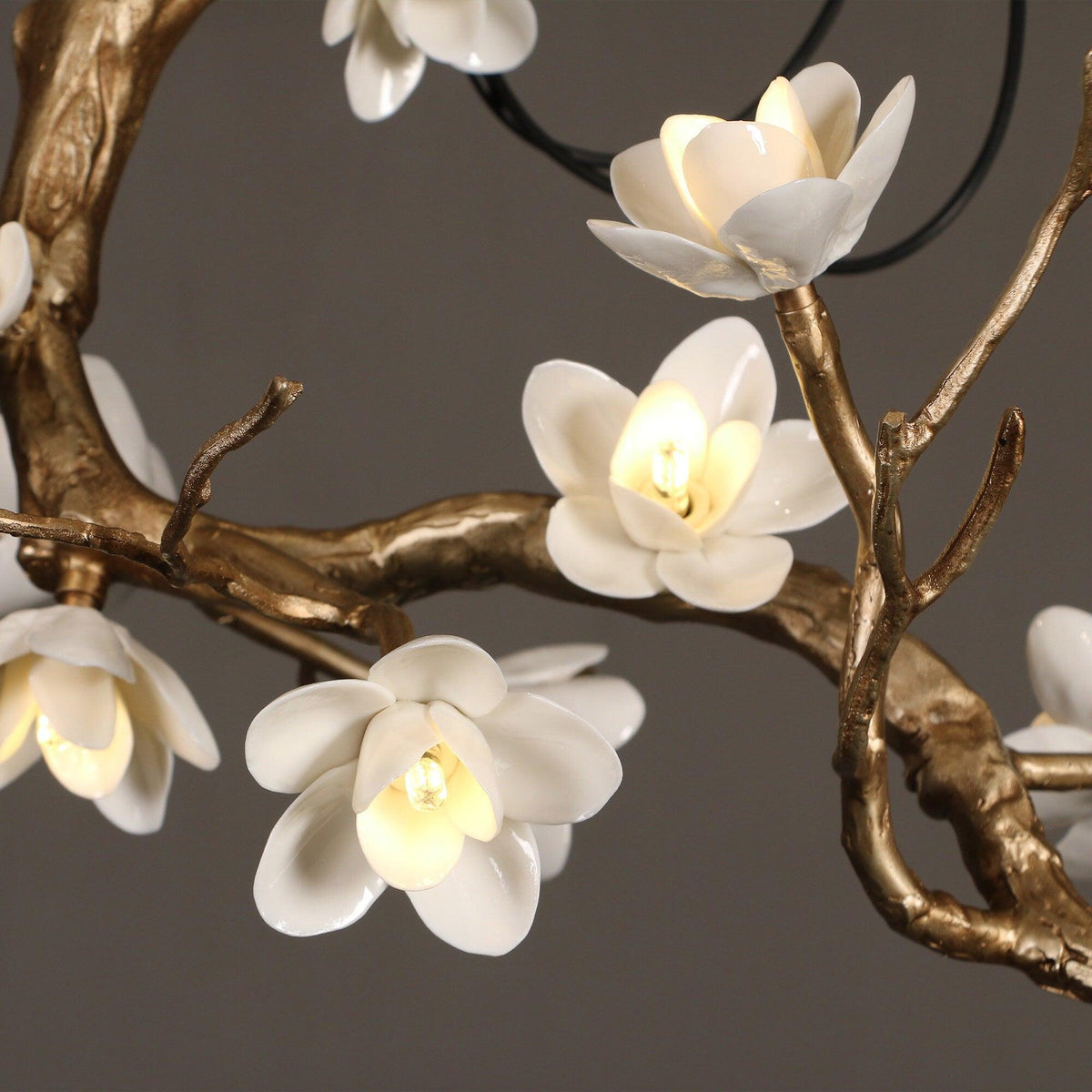 Solenira Kroonluchter messing Flower Branch Natural