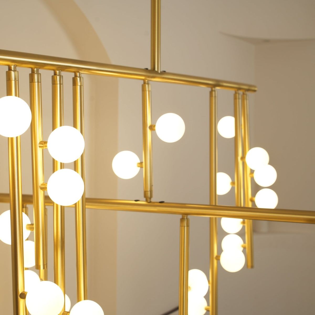 Bara Geometrische messing Lineaire hanglamp Kroonluchter