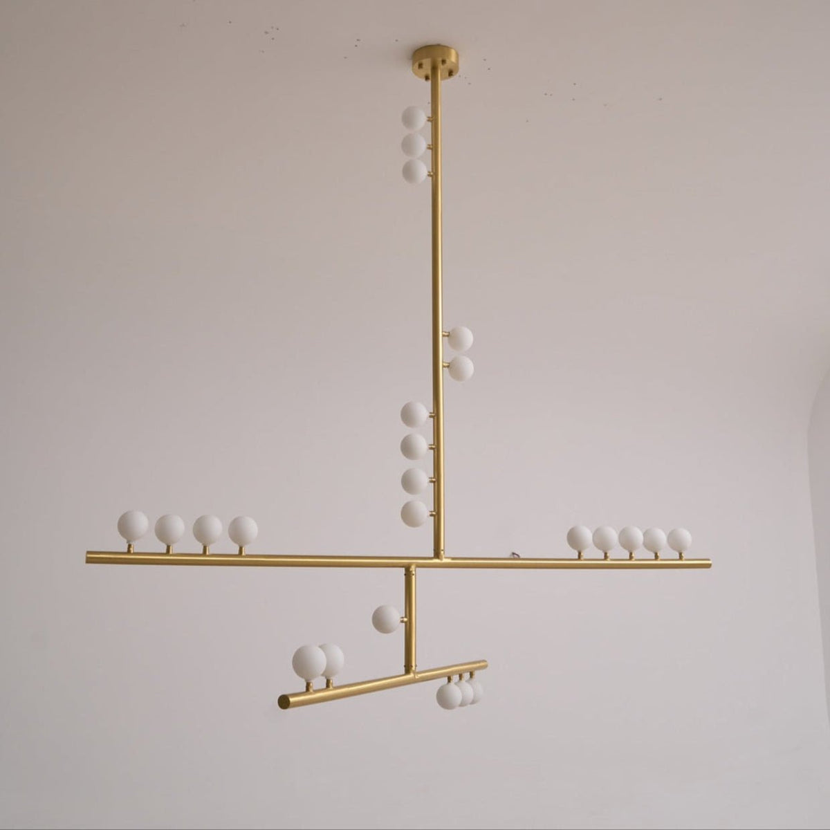 Bara Geometrische messing Lineaire hanglamp Kroonluchter
