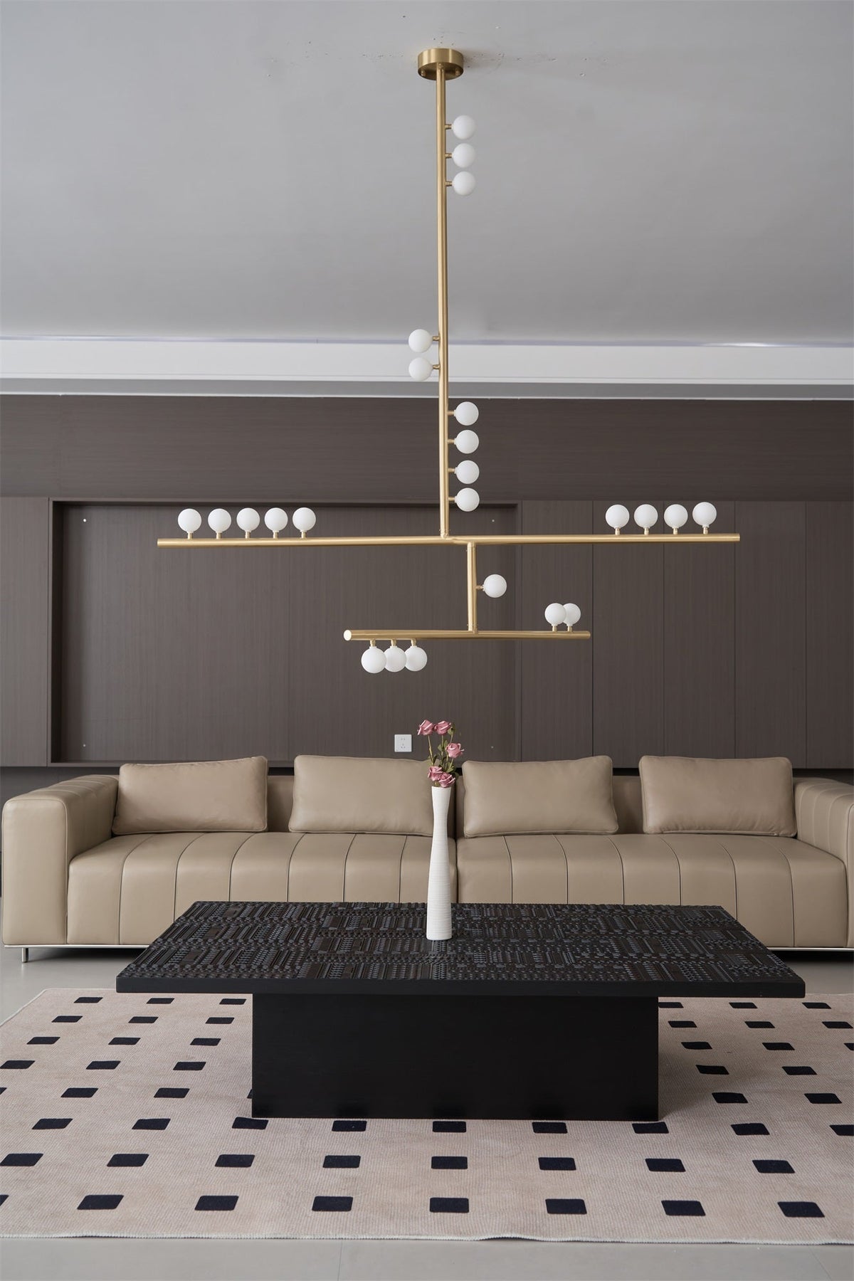 Bara Geometrische messing Lineaire hanglamp Kroonluchter